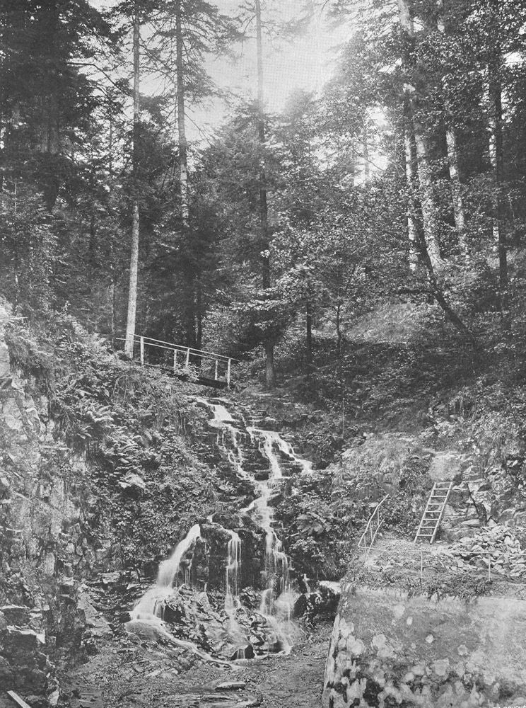 VOSGES. Val d'Ajol- Cascade de Faymont 1906 old antique vintage print picture